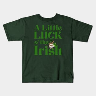 A Little Luck St Patricks Day Mouse Kids T-Shirt